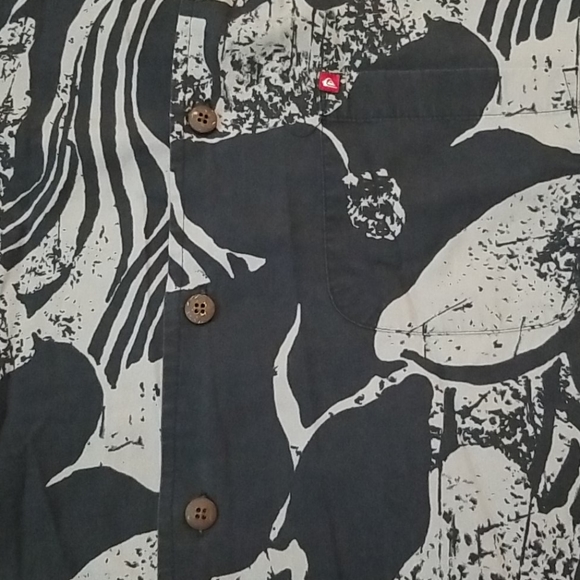 Quicksilver Hawaiian Boardriding floral print button up shirt large - Picture 5 of 10